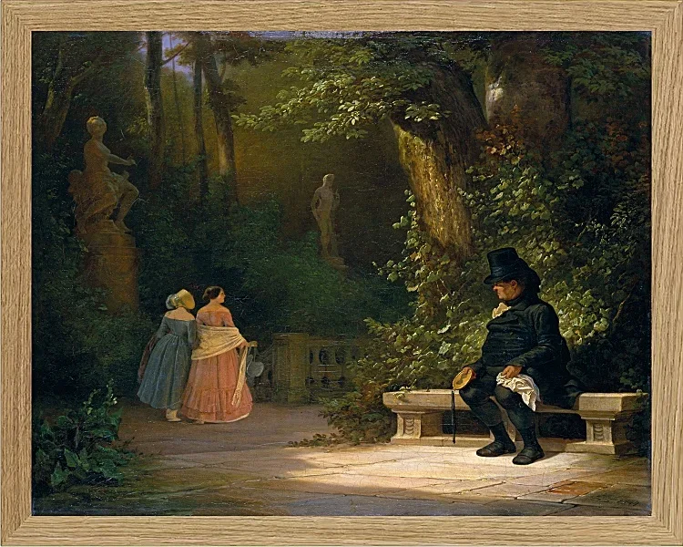 Carl Spitzweg – Der Witwer 1844 | Giclée Kunstdruck gerahmt