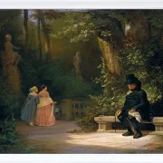 Carl Spitzweg – Der Witwer 1844 | Giclée Kunstdruck gerahmt