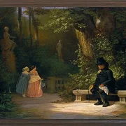 Carl Spitzweg – Der Witwer 1844 | Giclée Kunstdruck gerahmt