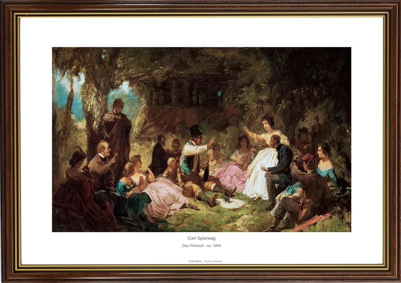 Carl Spitzweg | Das Picknick - 1864 | Gallery Edition | Gerahmter Kunstdruck | Romantik
