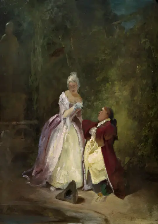 Carl Spitzweg | Ansøgningen - 1845 | Indrammet kunsttryk | Romantik | formida