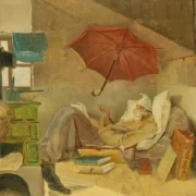 Carl Spitzweg | Den fattige digter - 1839 | Indrammet kunsttryk | Romantik | formida