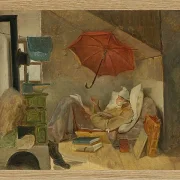 Carl Spitzweg – Der arme Poet 1839 | Giclée Kunstdruck gerahmt