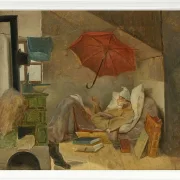 Carl Spitzweg – Der arme Poet 1839 | Giclée Kunstdruck gerahmt