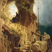 Carl Spitzweg | Eremitten - 1850 | Indrammet kunsttryk | Romantik | formida