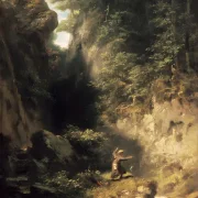 Carl Spitzweg | Ørredfiskeren - 1875 | Indrammet kunsttryk | Romantik | formida