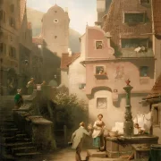 Carl Spitzweg | Evig Forslagsstiller - 1850 | Indrammet kunsttryk | Romantik | formida