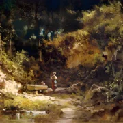 Carl Spitzweg | Der Waldquell - 1865 | Gerahmter Kunstdruck | Romantik | formida