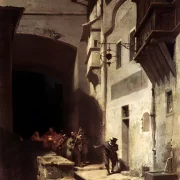 Carl Spitzweg | Die Scharwache - 1871 | Gerahmter Kunstdruck | Romantik | formida