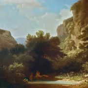 Carl Spitzweg | Klippelandskab - 1854 | Indrammet kunsttryk | Romantik | formida