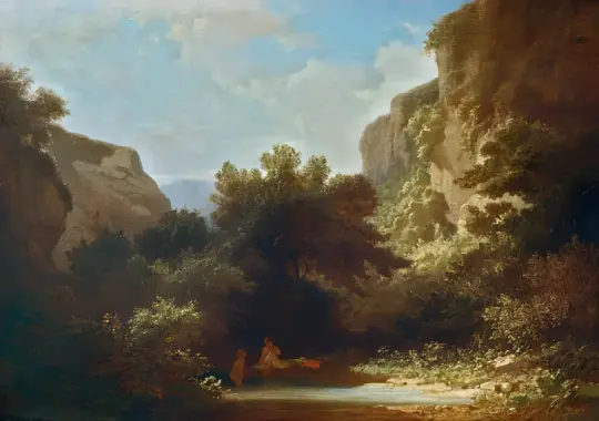 Carl Spitzweg | Klippelandskab - 1854 | Indrammet kunsttryk | Romantik | formida