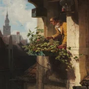 Carl Spitzweg – Die Mansarde 1849 | Giclée Kunstdruck gerahmt