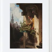 Carl Spitzweg – Die Mansarde 1849 | Giclée Kunstdruck gerahmt