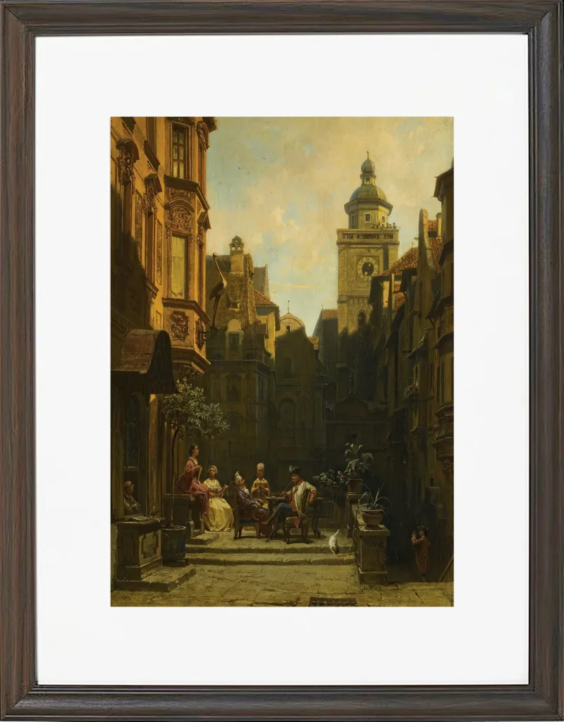 Carl Spitzweg – Die Mansarde 1849 | Giclée Kunstdruck gerahmt