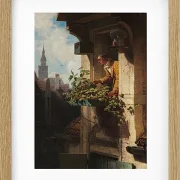 Carl Spitzweg – Die Mansarde 1849 | Giclée Kunstdruck gerahmt
