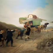 Carl Spitzweg | Rejsende komikere - 1838 | Indrammet kunsttryk | Romantik | formida