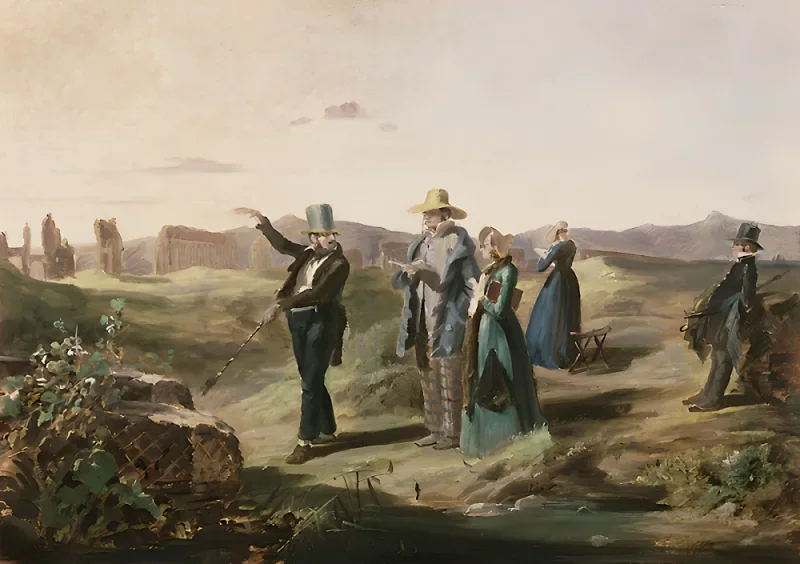 Carl Spitzweg | Englændere i Campagna - 1835 | Indrammet kunsttryk | Romantik | formida