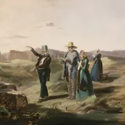 Carl Spitzweg | Englændere i Campagna - 1835 | Indrammet kunsttryk | Romantik | formida