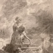 Carl Spitzweg | Ryttermonument - 1846 | Indrammet kunsttryk | Romantik | formida