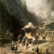 Carl Spitzweg | Rejsende mennesker - 1847 | Indrammet kunsttryk | Romantik | formida