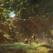 Carl Spitzweg | Fiskebørn - 1870 | Indrammet kunsttryk | Romantik | formida
