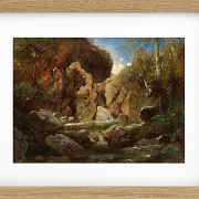 Carl Spitzweg – Felsenkessel mit Wildwasser 1840 | Giclée Kunstdruck gerahmt