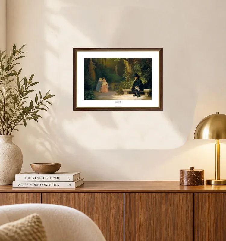 Carl Spitzweg | Der Witwer - 1844 | Gallery Edition | Gerahmter Kunstdruck | Romantik