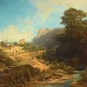 Carl Spitzweg | Italienische Landschaft - 1859 | Gerahmter Kunstdruck | Romantik | formida