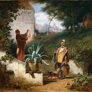 Carl Spitzweg – Freunde aus der Kindheit 1855 | Giclée Kunstdruck gerahmt