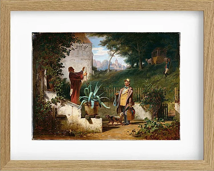 Carl Spitzweg – Freunde aus der Kindheit 1855 | Giclée Kunstdruck gerahmt