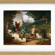 Carl Spitzweg – Freunde aus der Kindheit 1855 | Giclée Kunstdruck gerahmt