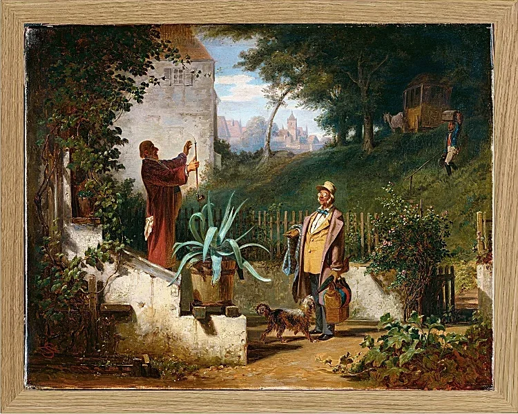 Carl Spitzweg – Freunde aus der Kindheit 1855 | Giclée Kunstdruck gerahmt