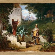 Carl Spitzweg – Freunde aus der Kindheit 1855 | Giclée Kunstdruck gerahmt