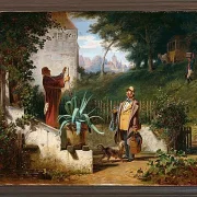Carl Spitzweg – Freunde aus der Kindheit 1855 | Giclée Kunstdruck gerahmt