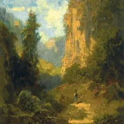 Carl Spitzweg | Bjerglandskab - 1835 | Indrammet kunsttryk | Romantik | formida