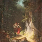 Carl Spitzweg | Den forelskede jæger - 1848 | Indrammet kunsttryk | Romantik | formida