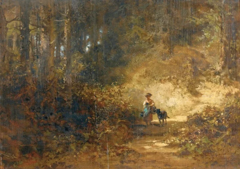 Carl Spitzweg | I skoven - 1856 | Indrammet kunsttryk | Romantik | formida