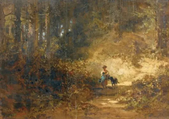 Carl Spitzweg | I skoven - 1856 | Indrammet kunsttryk | Romantik | formida