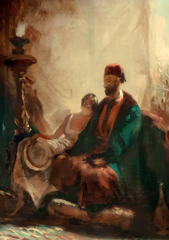 Carl Spitzweg | Im Harem - 1855 | Gerahmter Kunstdruck | Romantik | formida