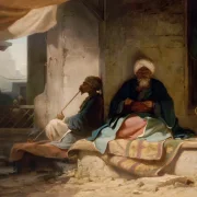 Carl Spitzweg | I den tyrkiske basar - 1860 | Indrammet kunsttryk | Romantik | formida
