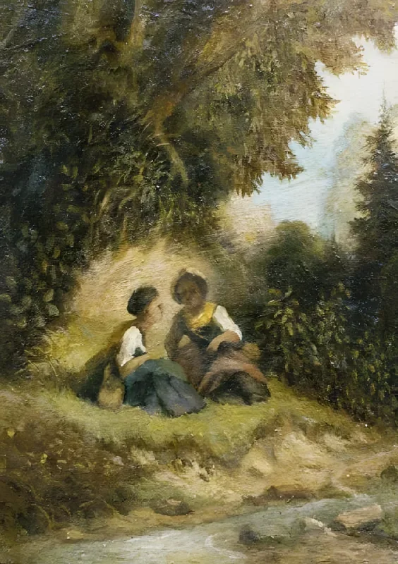 Carl Spitzweg | I skoven - 1858 | Indrammet kunsttryk | Romantik | formida