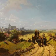 Carl Spitzweg | Institutpromenade - 1876 | Indrammet kunsttryk | Romantik | formida