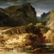 Carl Spitzweg | Italienische Landschaft - 1856 | Gerahmter Kunstdruck | Romantik | formida