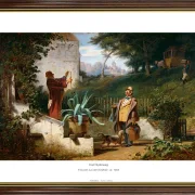 Carl Spitzweg | Barndomsvenner - 1855 | Gallery Edition | Indrammet kunsttryk | Romantic 
