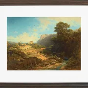Carl Spitzweg – Italienische Landschaft 1859 | Giclée Kunstdruck gerahmt