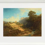 Carl Spitzweg – Italienische Landschaft 1859 | Giclée Kunstdruck gerahmt