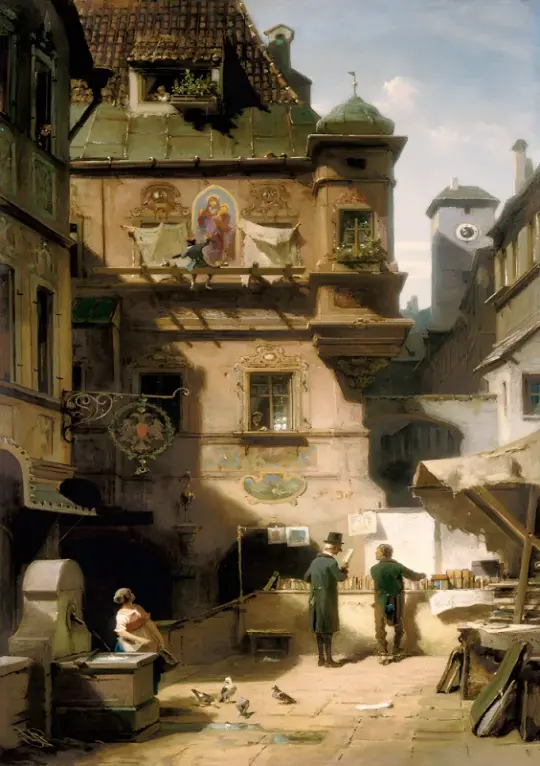 Carl Spitzweg | Kunst und Wissenschaft - 1880 | Gerahmter Kunstdruck | Romantik | formida