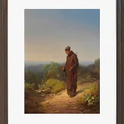 Carl Spitzweg – Mönch, sie liebt mich von Herzen 1848 | Giclée Kunstdruck gerahmt