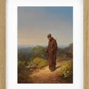 Carl Spitzweg – Mönch, sie liebt mich von Herzen 1848 | Giclée Kunstdruck gerahmt