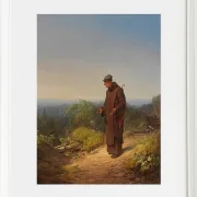 Carl Spitzweg – Mönch, sie liebt mich von Herzen 1848 | Giclée Kunstdruck gerahmt